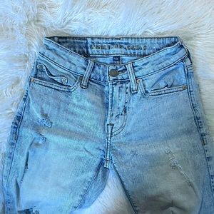 American Eagle Boys or Mens Distressed Flex Skinny Jeans 26x28 EUC